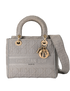 Medium D-Lite Lady Dior, &pound;2,100, Handbags, Grey, Canvas, Front view